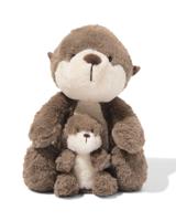 HEMA Knuffel otter met baby 30cm - thumbnail