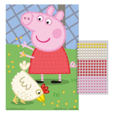 Moxy Peppa bead art - A5 formaat