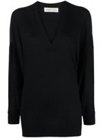 Lamberto Losani V-neck jumper - Black - thumbnail
