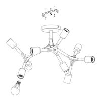 Eglo Slaapkamer plafondlampBocadella 1 spider - 98318 - thumbnail