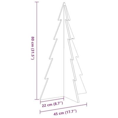 Kerstdecoratie kerstboom 80 cm massief grenenhout wasbruin Kerstdecoratie kerstboom 80 cm massief grenenhout wasbruin