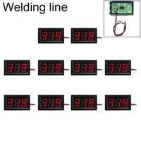 10 stuks 0.56 inch 2 lassen draden digitale Voltage Meter met Shell licht kleurendisplay maatregel Voltage: DC 4.5-30V (rood) - thumbnail