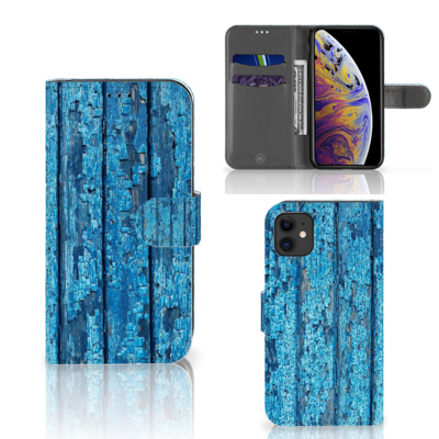 Apple iPhone 11 | Book Style Case | Wood Blue Apple iPhone 11 | Book Style Case | Wood Blue