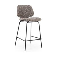 Eleonora Barstoel 'Jon' kleur Taupe (zithoogte 66cm) - thumbnail