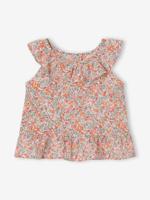 Blouse voor babymeisjes met print meerkleurig - thumbnail