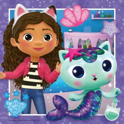 Ravensburger puzzel Gabby's Poppenhuis - 3 x 49 stukjes