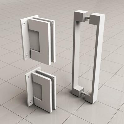 Wiesbaden Scharnierset en greep voor profielloze nisdeur mat wit Wiesbaden Scharnierset en greep voor profielloze nisdeur mat wit