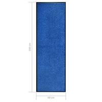 VidaXL Deurmat wasbaar 60x180 cm blauw - thumbnail
