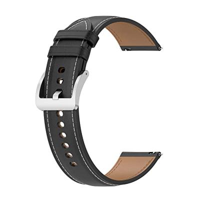 Garmin Forerunner 970 / 570 (47mm) / 255 - Luxe leren bandje - Zwart Garmin Forerunner 970 / 570 (47mm) / 255 - Luxe leren bandje - Zwart