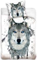 Dreamee Dekbedovertrek Wolf- 140 x 200 cm - Katoen - 70 x 90 cm - thumbnail