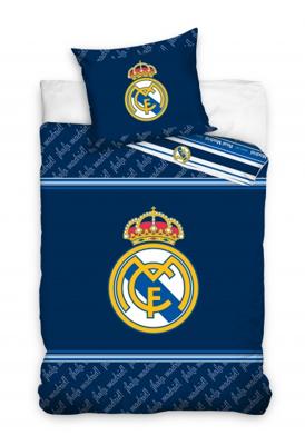 Voetbal Real Madrid Dekbedovertrek - Eenpersoons - 140 x 200 cm - Blauw
