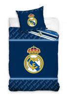 Voetbal Real Madrid Dekbedovertrek - Eenpersoons - 140 x 200 cm - Blauw - thumbnail