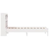 Bed met boekenkast zonder matras grenenhout wit 90x200 cm - thumbnail