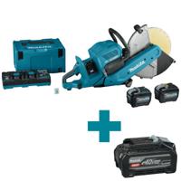Makita CE002GL204X | XGT 2x40 V Max Doorslijper 355mm | 2 x 8.0 Ah accu + duo snellader | met AWS zender | In Mbox - CE002GL204X - thumbnail