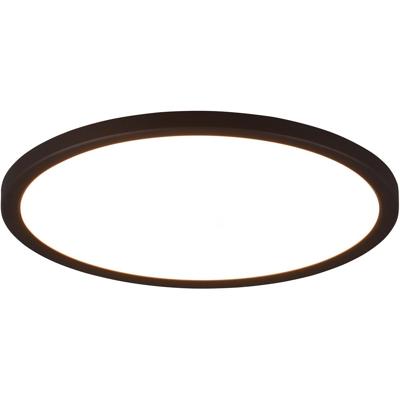 LED Plafondlamp - Plafondverlichting - Trion Urea - 18W - Aanpasbare Lichtkleur - RGB - Afstandsbediening - Dimbaar - Rond - Mat Zwart- Kunststof