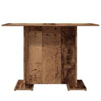 Eettafel 110x60x75 cm bewerkt hout oud houtkleurig - thumbnail