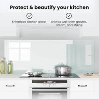 VidaXL Keuken achterwand 2 pcs wit 80 x 60 cm gehard glas - thumbnail