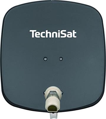 TechniSat DIGIDISH 45 Satellietschotel voor 1 deelnemer (45 cm kleine satellietinstallatie - complete set met wandhouder en universele V/H Single-LNB) grijs