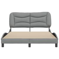 Bedframe zonder matras stof lichtgrijs 140x200 cm - thumbnail