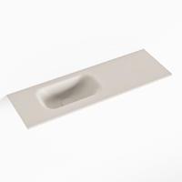 MONDIAZ EDEN Linen solid surface inleg wastafel voor toiletmeubel 70cm. Positie wasbak links - thumbnail