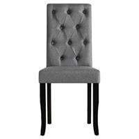 Eetkamerstoelen 4 st stof donkergrijs - thumbnail