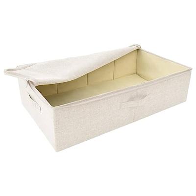 VidaXL Opbergboxen 2 st 70x40x18 cm stof crèmekleurig VidaXL Opbergboxen 2 st 70x40x18 cm stof crèmekleurig