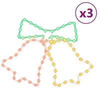VidaXL Kerstfiguren klokken met 72 led's 3 st 50x56 cm - thumbnail