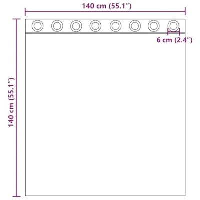 Gordijnen Voile met doorvoertules 2 st 140x140 cm appelgroen
