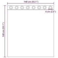 Gordijnen Voile met doorvoertules 2 st 140x140 cm appelgroen - thumbnail