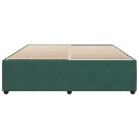 Bedframe zonder matras 200x200 cm fluweel donkergroen - thumbnail