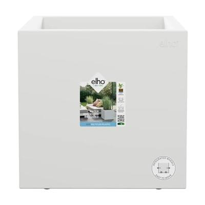 Elho Vivo Next Square 30 Bloembak - Wit - Ø 30 x H 29 cm - binnen/buiten - 100% gerecycled