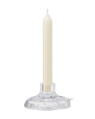 HEMA Kandelaar 9.7x5cm glas transparant bloem (transparant)