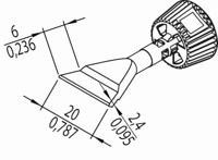 Ersa 0142ZDLF200/SB Soldeerpunt Speciale vorm, mesvormig, Mesvorm, recht Grootte soldeerpunt 20 mm Inhoud: 1 stuk(s) - thumbnail