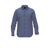 s.Oliver slim fit overhemd met all over print blauw - thumbnail