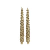 Dinerkaars Kerstboom Goud 25cm 2st - thumbnail