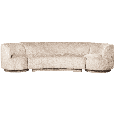 WOOOD Bank 'Combi-Popular' Bank+2 fauteuils, Chenille, kleur Naturel WOOOD Bank 'Combi-Popular' Bank+2 fauteuils, Chenille, kleur Naturel