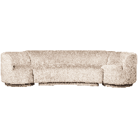 WOOOD Bank 'Combi-Popular' Bank+2 fauteuils, Chenille, kleur Naturel - thumbnail