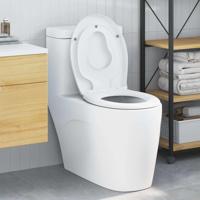 VidaXL Toiletzitting wit 47 x 37 x 4 cm duroplast - thumbnail