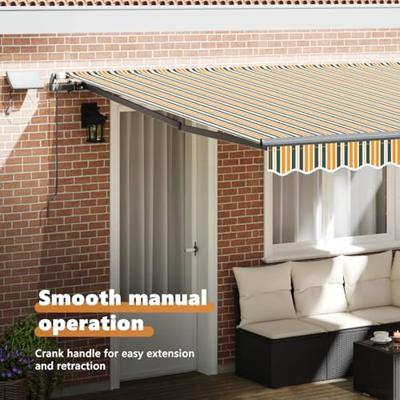 VidaXL Inklapbaar zonnescherm groen en geel 400 ×300 cm stof