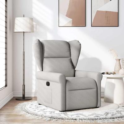 Fauteuil verstelbaar stof wolk grijs