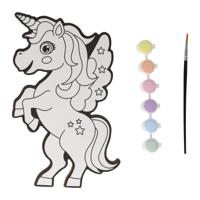 Wins Holland Canvas schilderen - eenhoorn - incl penseel en 6 kleuren verf - thumbnail