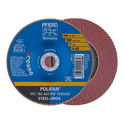 PFERD TOOLS 67746185 PFC 180 A 60 PSF STEELOX Lamellenschijf Diameter 180 mm Boordiameter 22.23 mm Korrelgrootte (num) 60 RVS, Staal 10 stuk(s) PFERD TOOLS 67746185 PFC 180 A 60 PSF STEELOX Lamellenschijf Diameter 180 mm Boordiameter 22.23 mm Korrelgrootte (num) 60 RVS, Staal 10 stuk(s)