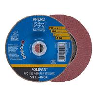 PFERD TOOLS 67746185 PFC 180 A 60 PSF STEELOX Lamellenschijf Diameter 180 mm Boordiameter 22.23 mm Korrelgrootte (num) 60 RVS, Staal 10 stuk(s) - thumbnail