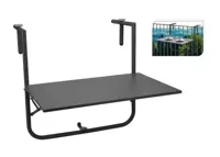 Balkontafel mat donker grijs - thumbnail