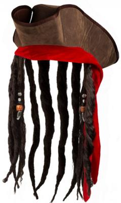 Boland Hoed piraat dirty jack met haar Boland Hoed piraat dirty jack met haar