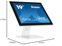 iiyama ProLite T1932MSC-W1SAG computer monitor 48,3 cm (19") 1280 x 1024 Pixels Full HD LED Touchscreen Tafelblad Wit - thumbnail