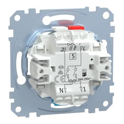 Merten MEG3605-0000 Serieschakelaar, Controleschakelaar Inzetstuk 1 stuk(s)