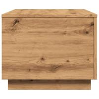 Salontafel met LED-verlichting 90x50x40cm artisanaal eikenkleur - thumbnail