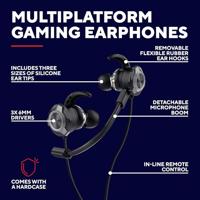 Trust GXT 406 Pine Bedrade Gaming Oordopjes voor Nintendo Switch PS5 PS4 Xbox PC, 3.5mm In Ear Hoofdtelefoon met Microfoon, Oortelefoon met Inline Bediening, Inclusief Hardcase, Zwart - thumbnail