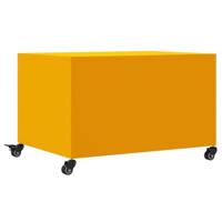 Salontafel 68x50x43,5 cm staal mosterdgeel - thumbnail